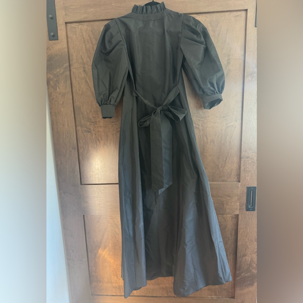NWT Together In Black Taffeta Victorian Gothic Wednesday Dress STUNNING Size 4 - Picture 2 of 3